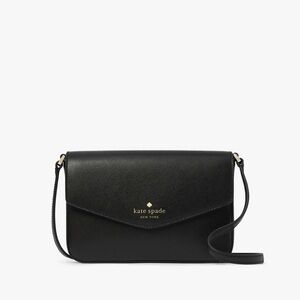 Kate Spade Saffiano Leather Sadie Envelope Crossbody Bag, Black